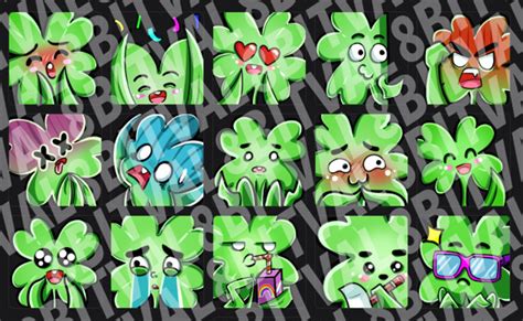 Four Leaf Clover Emotes For Twitch Discord Youtube Shamrock Emotes
