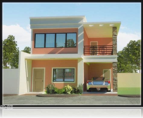 Simple Two Storey House Design With Terrace Philippines
