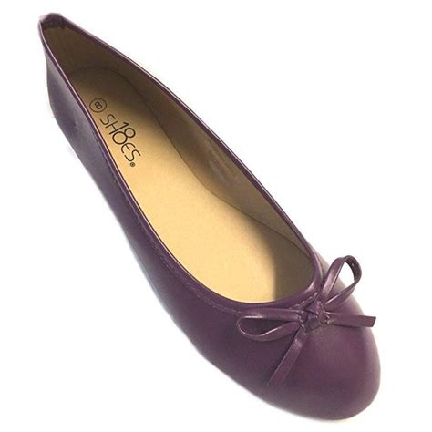 Shoes 18 Womens Ballerina Ballet Flats Shoe 8500 Eggplant 9