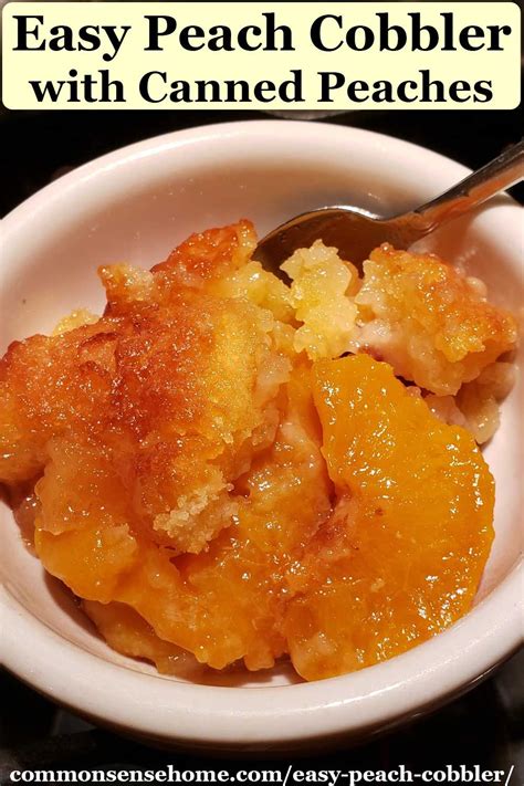 Easy Old Fashioned Peach Cobbler Recipe With Canned Peaches Recipe