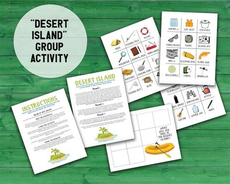Decision Quest Desert Island Survival Group Communication And Etsy