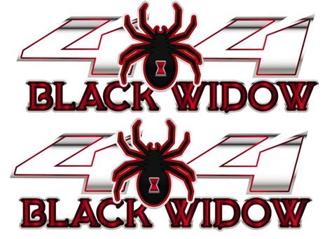 Pair 4x4 Black Widow Chevy Bed Decals Stickers Truck Bw Etsy