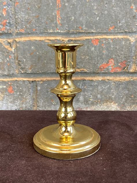 2 Baldwin Brass Candle Holders Solid Brass Candlesticks Made In Usa