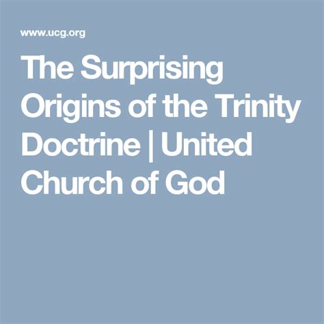 The Surprising Origins Of The Trinity Doctrine Rapture Bible Study