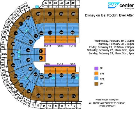 Sap Center Seating Chart Disney On Ice Elcho Table