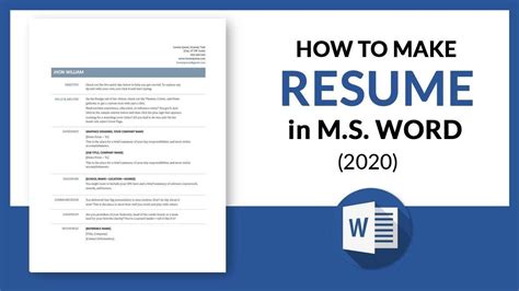 How To Create Resume In Microsoft Word Create Your Own Resume From Ms