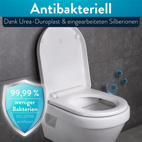 Buy Benkstein® Premium Toilet Seat Antibacterial D Shape White Toilet