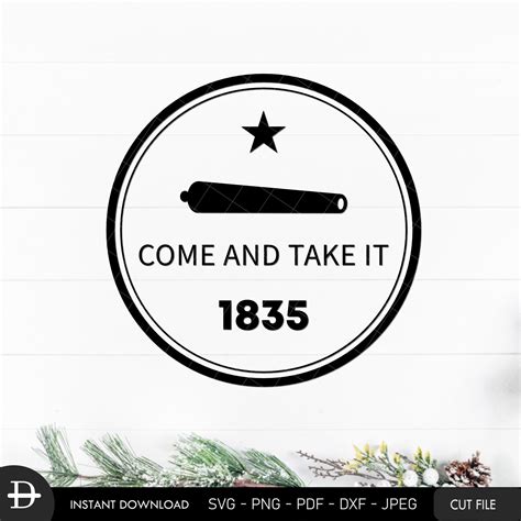 Come And Take It Svg Cut File Gonzales Flag Instant Download Etsy