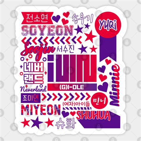G Idle Collage Kpop Sticker Teepublic