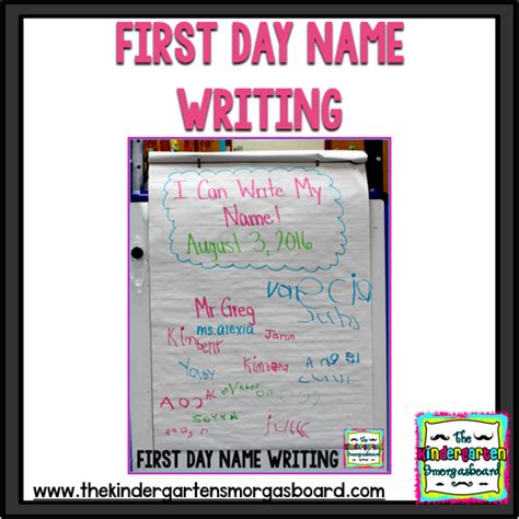 First Day Name Writing Kindergarten First Day Kindergarten