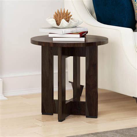 Check spelling or type a new query. Amargosa Rustic Solid Wood Round End Table