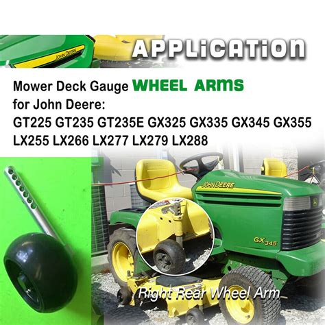 48c 54c 62c Mower Deck Gauge Wheel Arm For John Deere Am131289 54 In 62