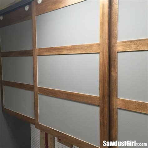 This chalkboard can come in handy in your kitchen wall. Easy DIY Sliding Doors for Cabinets - Sawdust Girl®