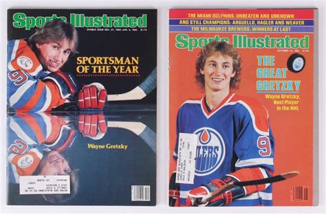 Lot Of 2 Original Wayne Gretzky Oilers 1981 And 1982 Sports Illustrated