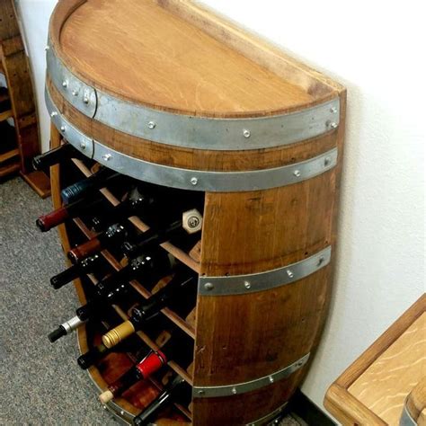 Half Barrel Wine Rack Etsy In 2020 Wine Rack Reclaimed Barrel Barrel