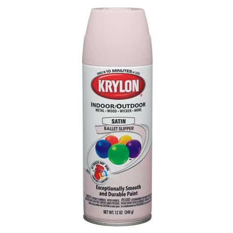 Krylon Colormaster Enamel Spray Paint Satin Ballet Slipper 12 Oz