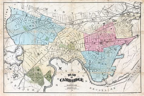 1879 Map Of Cambridge Massachusetts Etsy Uk