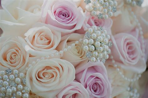 Pearls And Roses Bridal Bouquet