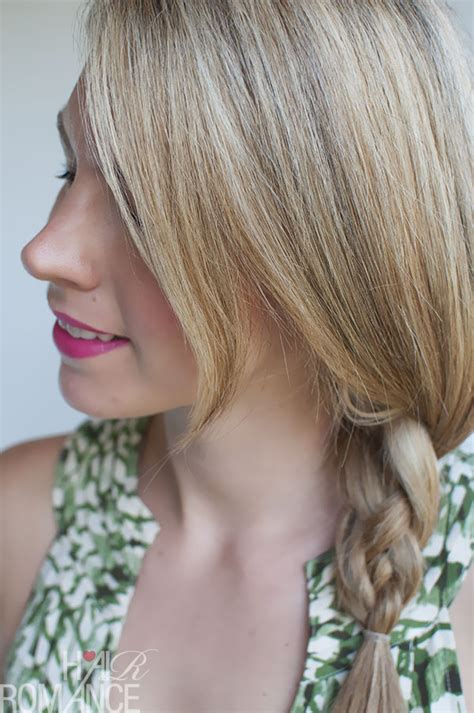 We're loving this four strand high ponytail. Four strand side braid hairstyle tutorial - Hair Romance