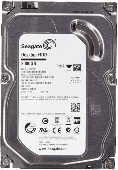 Seagate St2000dm001 2tb Barracuda Desktop Hdd Specifications And Datasheet