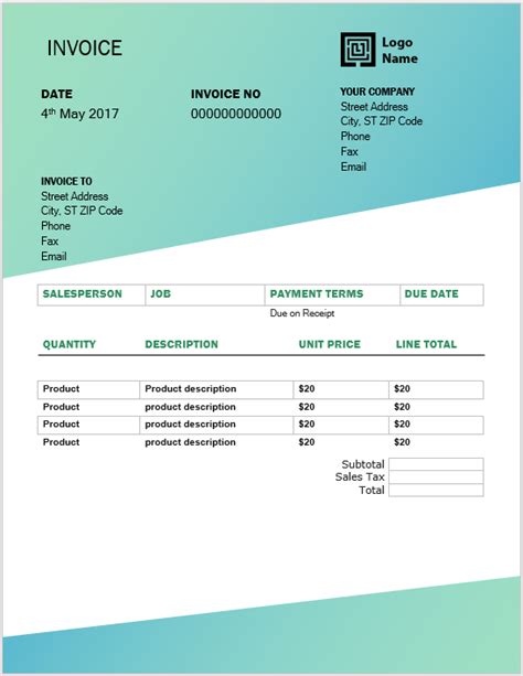 32+ free invoice templates (excel, word, and pdf). 11 Free Invoice Templates - Word Templates for Free Download