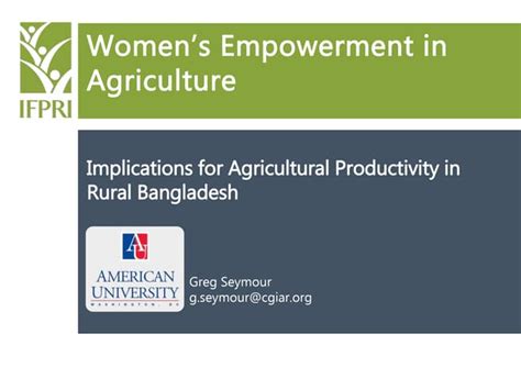 ifpri gender methods seminar may 28 2015 women s empowerment in agriculture implications for