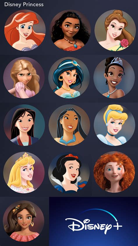 Disney Princess Icons On Disney Plus Disney Princess Photo 43099250