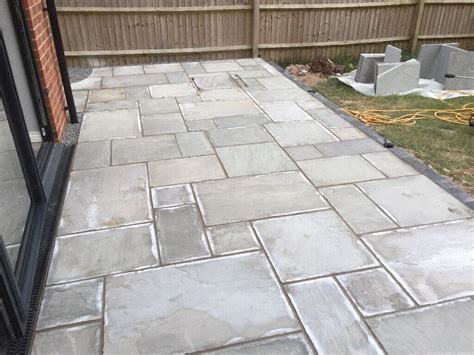 Grey Marshall Indian Sandstone Paving Slabs In Bidford On Avon