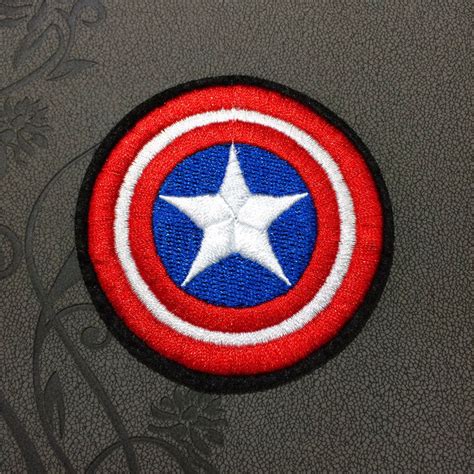 Captain America Shield Embroidered Patches Iron On Patches Sew On