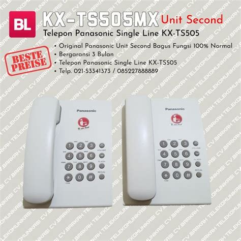 Jual Telepon Panasonic Kx Ts505 Second Bagus Untuk Rumah Kantor