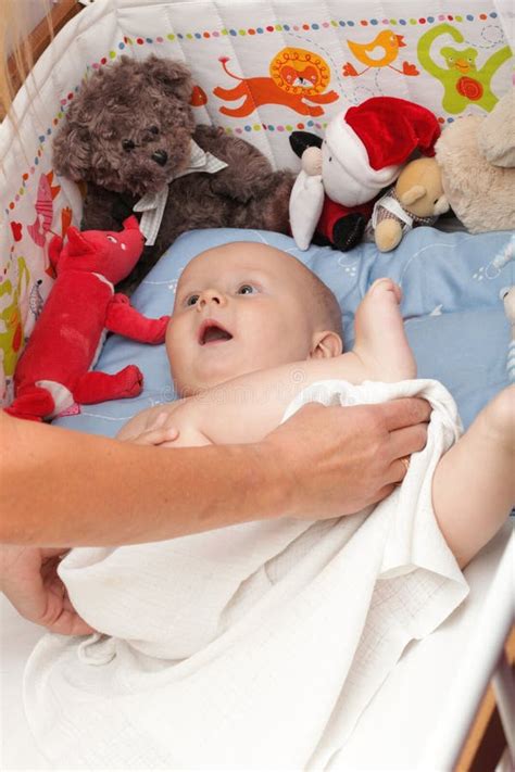 Baby Boy In Diaper Stock Photo Image Of Healthcare Happy 35586208