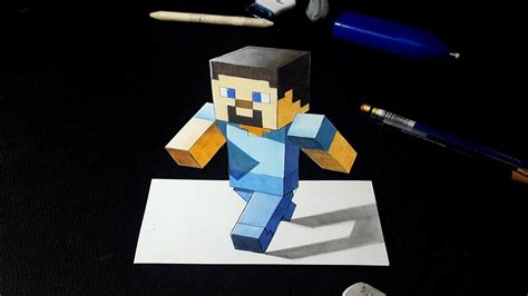 How To Draw Steve Minecraft Character Realistic Drawing Youtube