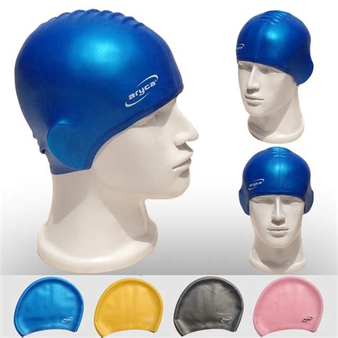 Aryca Waterproof Silicone Swimming Cap Bathing Adults Unisex 5colors