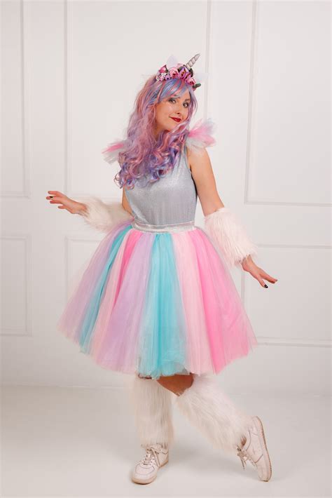 unicorn costume furry gloves and socks dress up party unicorn etsy