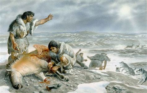 Gilles Tosello Reconstruction Of A Paleolithic Scene Based On