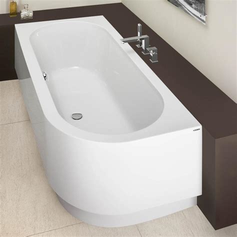 Die traditionelle eckbadewanne hat die form eines dreiecks. Hoesch HAPPY D Eck Badewanne links, mit angeformter ...