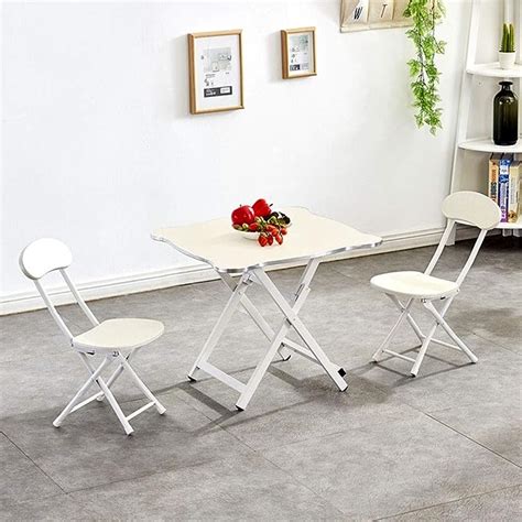 Zh Compact Portable Table And Chair Home Folding Dining Table