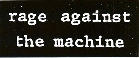 Rage Against The Machine Vinyl Sticker Letters Logo Rage Against The