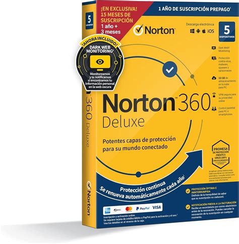 Norton 360 Deluxe 2023 Antivirus Software Para 5 Dispositivos Y 15