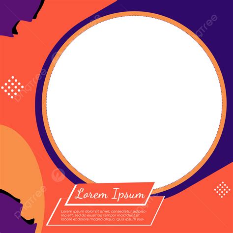 Modern Purple Yellow Circle Twibbon Template Twibbon Celebration