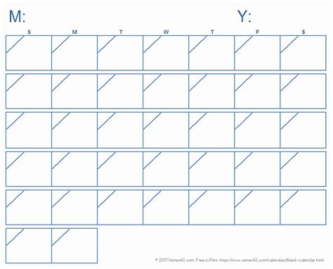 Printable Calendar Without Month Blank Calendar Template Calendar