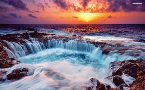 Sunset Waterfall Wallpapers Top Free Sunset Waterfall Backgrounds