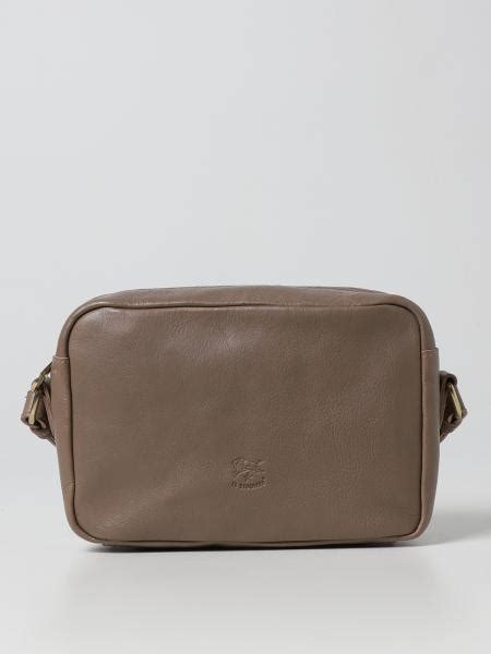Il Bisonte Soft Leather Bag Dove Grey Il Bisonte Crossbody Bags