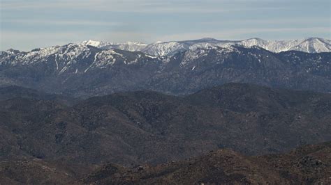4k Stock Footage Aerial Video Of Snow On The San Bernardino Mountains