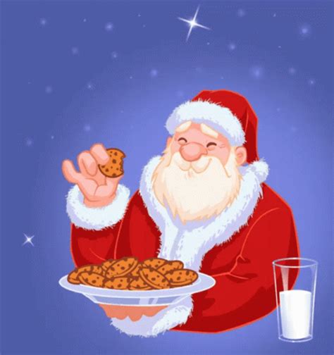 Santa Eating Cookies Animation 