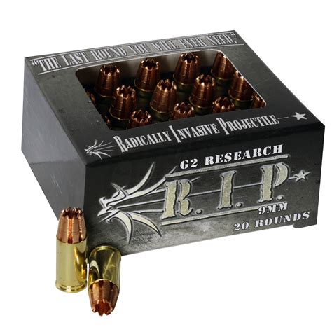 G2 Research Rip 9mm Ammo 92 Grain Lead Free Solid Copper Hp 20 Rounds