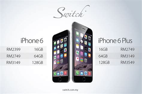 You may be interested in. iPhone 6 and 6+ price list at Switch Malaysia #switchmy ...