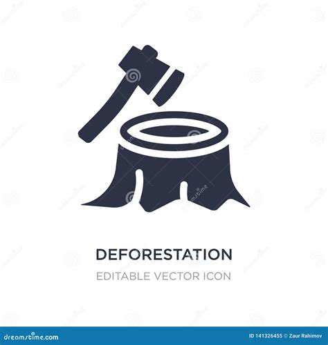 Deforestation Icon Vector Sign And Symbol Isolated On White Background Deforestation Logo