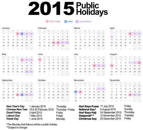 2016 Calendar With Federal Holidays Usa