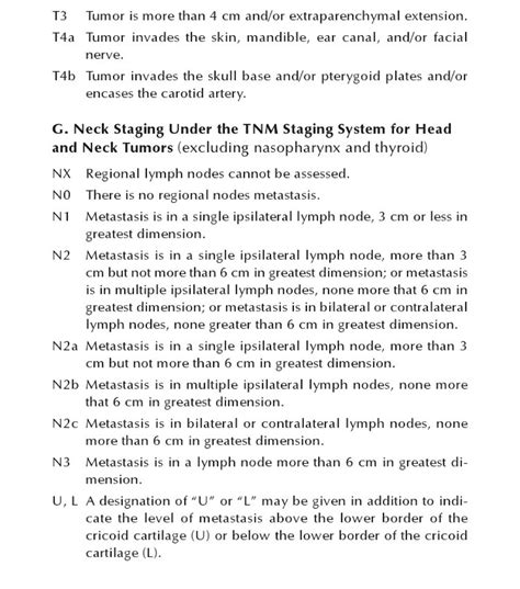 Tnm Staging Of Head And Neck Cancer And Neck Dissection Classification
